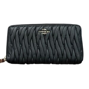 Coach Black Accordion Wallet